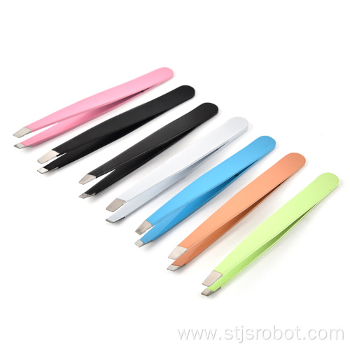 Factory direct sale wholesale stainless steel tweezers beauty tool eyebrow tweezers eyebrow clip